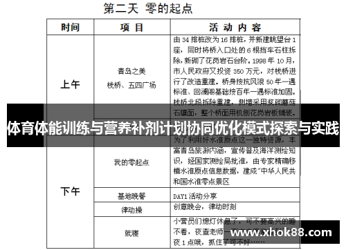 体育体能训练与营养补剂计划协同优化模式探索与实践